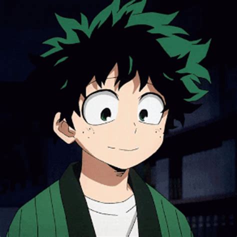 Share the best GIFs now >>>. . Deku smiling gif